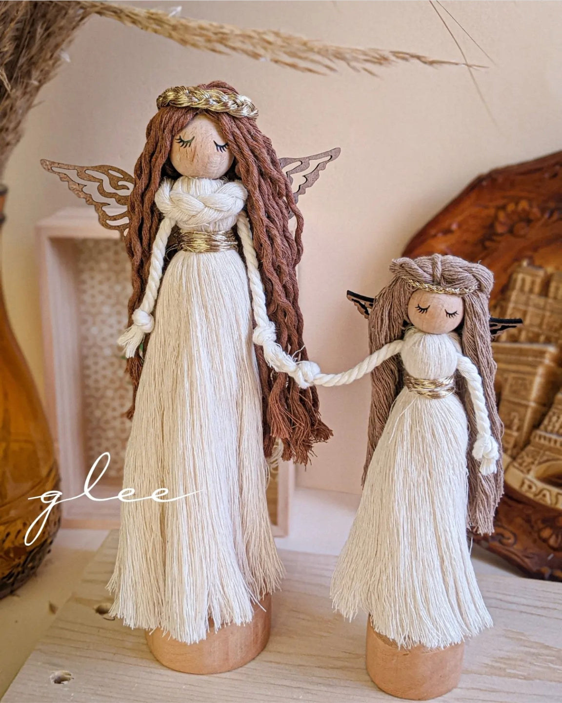 Mother & Daughter Macrame Doll