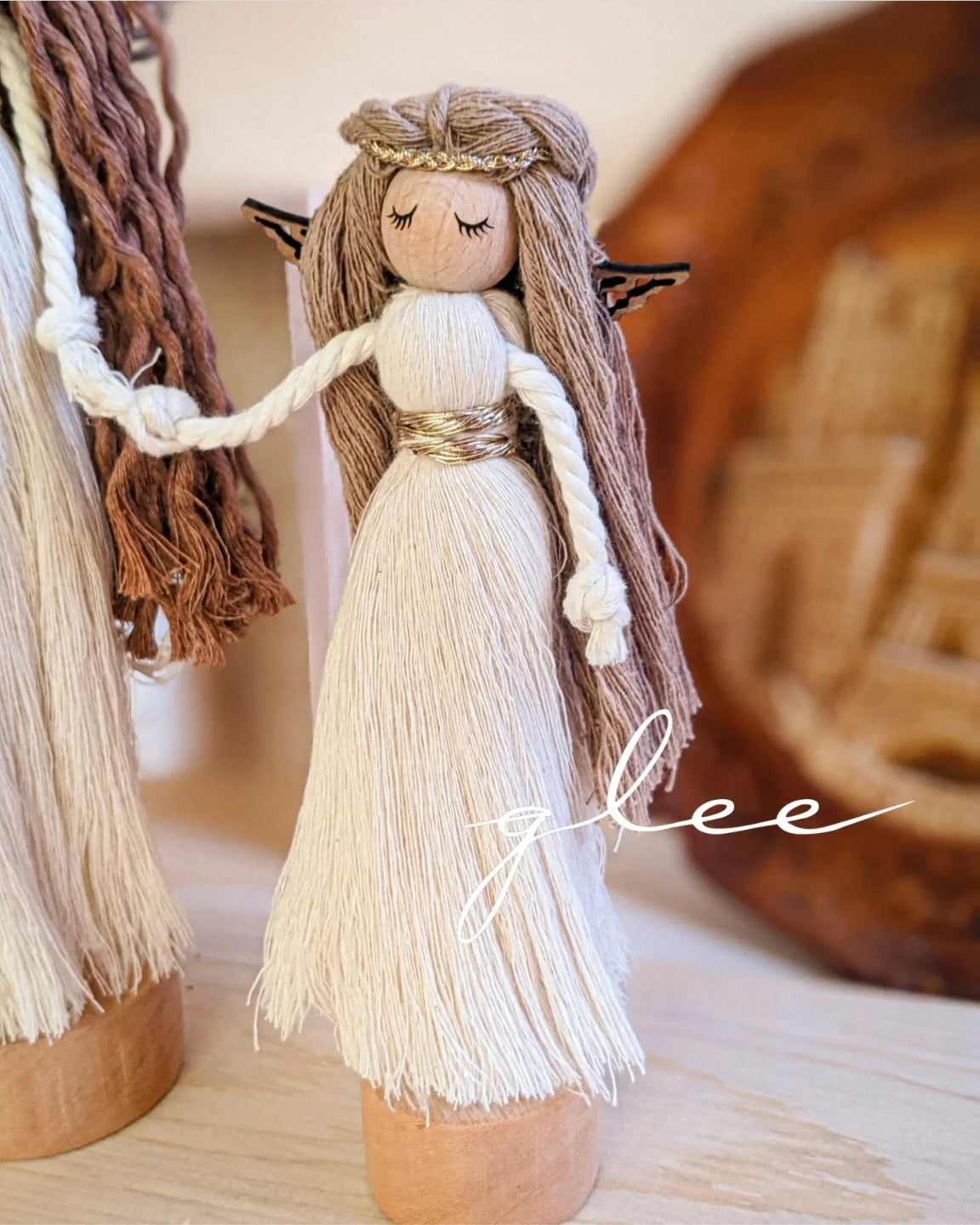 Mother & Daughter Macrame Doll