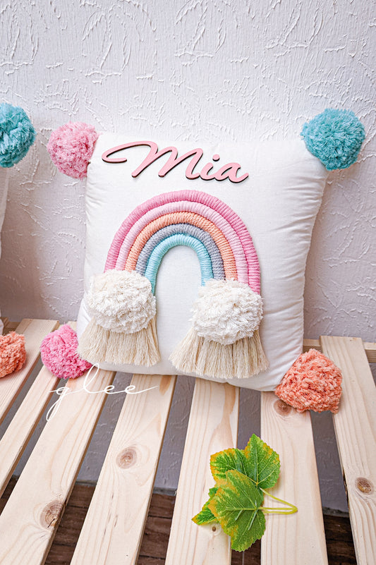 Colorful Rainbow Pillow